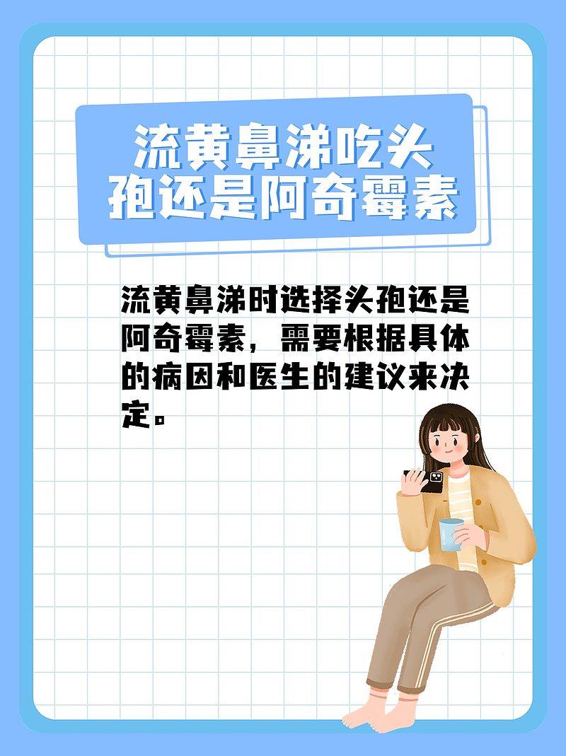流黄鼻涕选头孢还是阿奇霉素？医生为你揭秘
