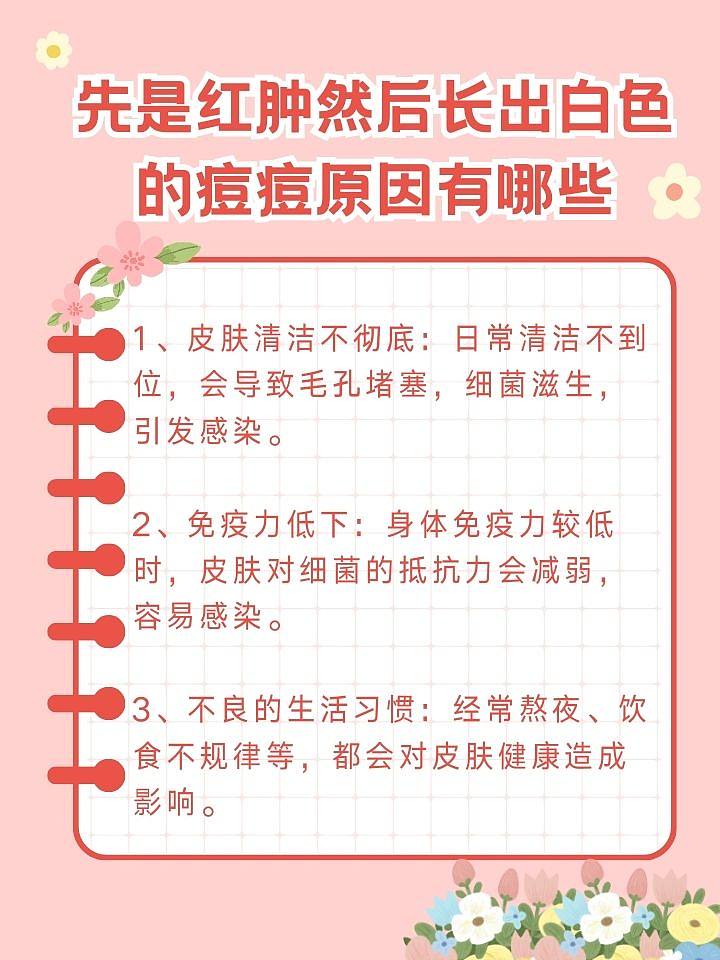 皮肤先红肿后冒白痘，揭秘毛囊感染真相与应对之策