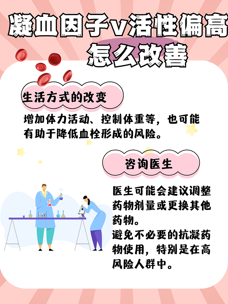 凝血因子V:活性偏高，趣味改善方案