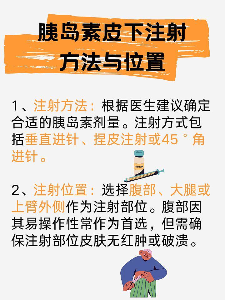 胰岛素注射小秘诀：皮下针法+最佳位置！